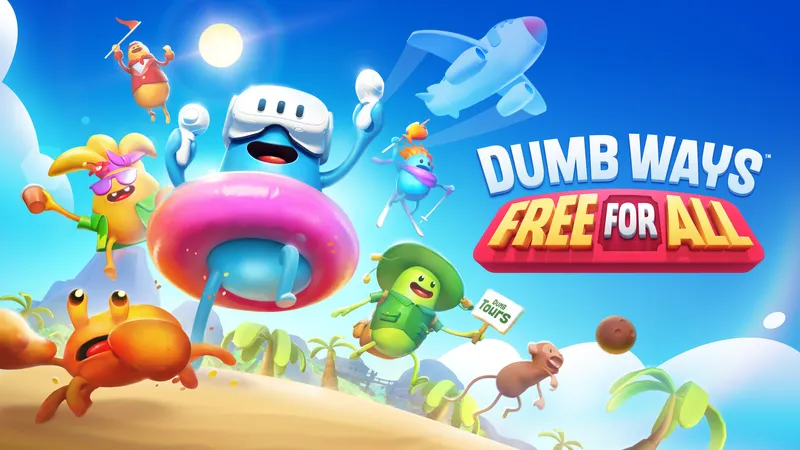 The cover art for Dumb Ways: Free For All, with "Dumb Beans" getting up to nonsense