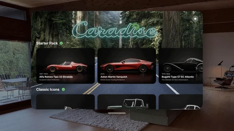 Caradise For Apple Vision Pro Puts High-Detail Supercars In Your Room