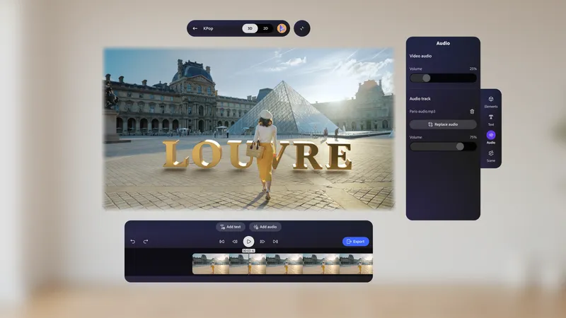 Adobe Project Pulsar Offers 3D Video Editing On Samsung Galaxy XR